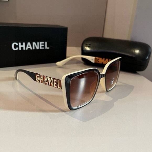 CHANEL Women's Brown Square Sunglasses - Picture 1 of 7